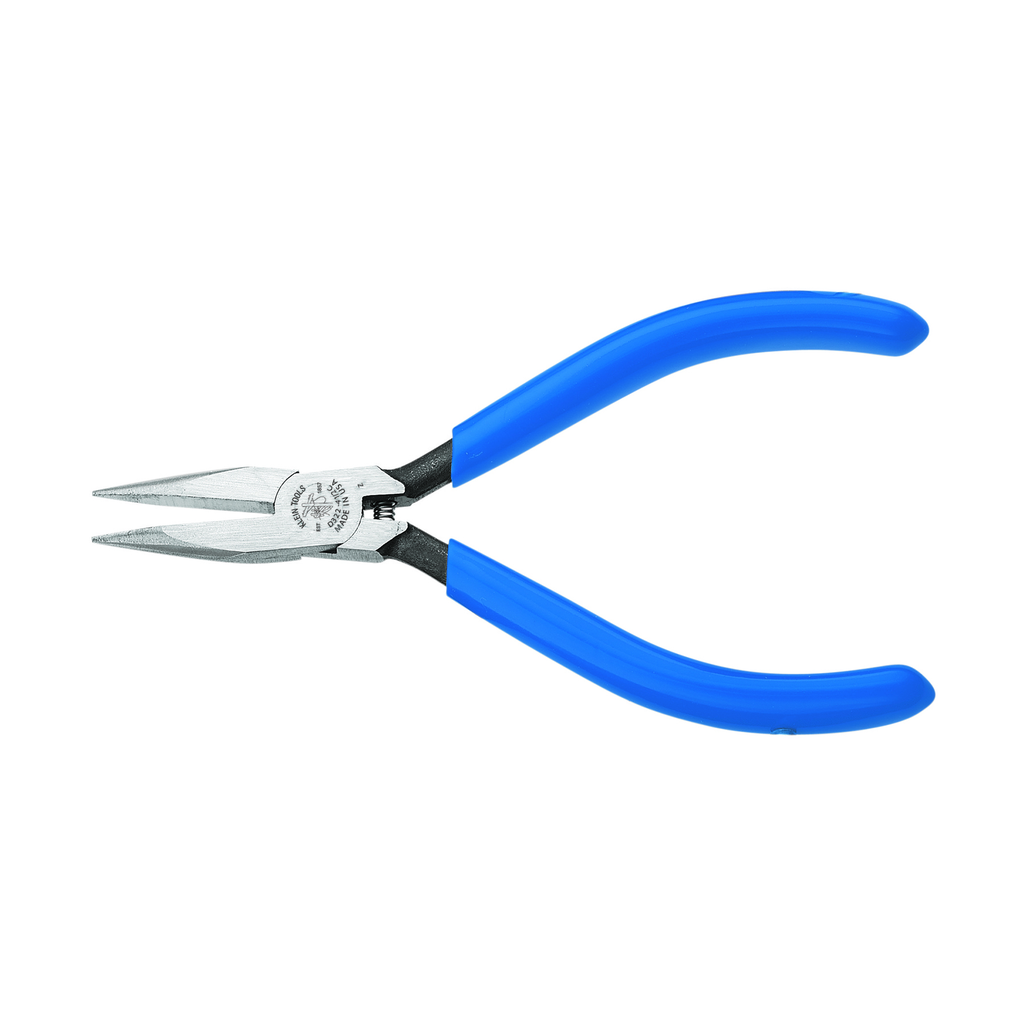 Product image for Klein D322-41/2C Electronics Pliers, Slim Needle Nose, Spring-Loaded, 4"