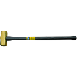 KLEI 7HBRFRH14 BRASS SLEDGE HAMMER, RUBBER HANDLE, 14-POUND