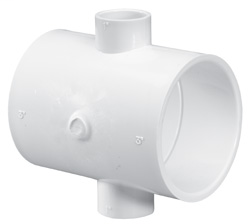 3 x 1 1/2 Slip x Slip x Slip x Slip Sch40 Reducing Cross