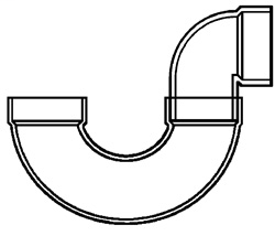 1 1/2 DWV P-Trap Low Profile H x H