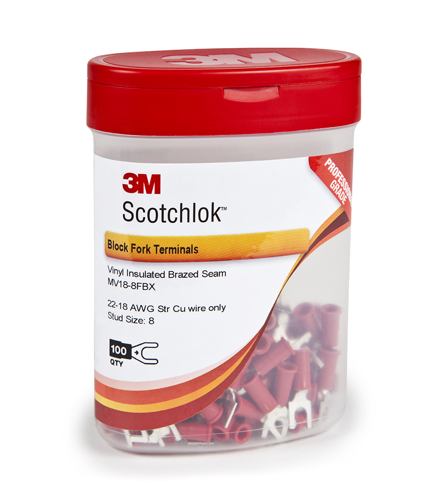 Product image for 3M MV18-8FBX 100/Bottle Vinyl Insulated Block Fork