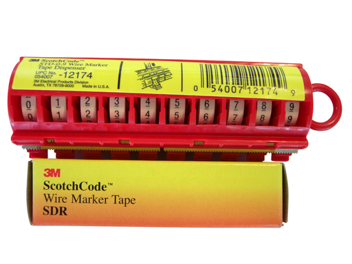 Product image for 3M SDR-70-79 3M™ Wire Marker Tape Numbers SDR 70-79, 50 Rolls/Case