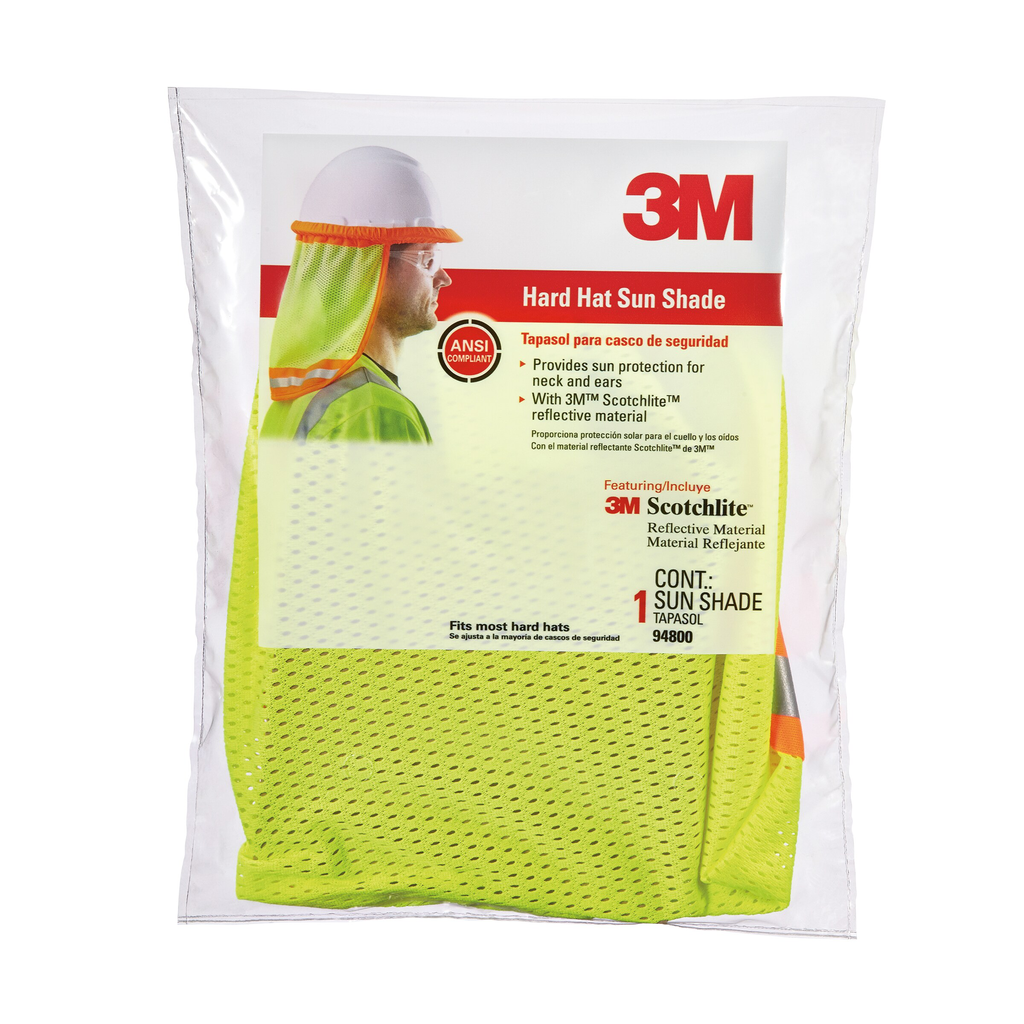 Product image for 3M Electrical 94800-80030 Yellow Sun Shade Hard Hat