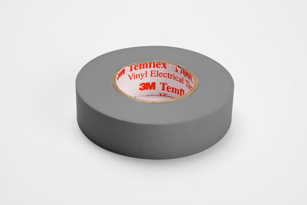 Mayer-DDS-3M™ Temflex™ Vinyl Electrical Tape 1700C, 3/4 in x 66 ft, 1-1/2 in Core, Gray, 10 rolls/carton, 100 rolls/Case-1