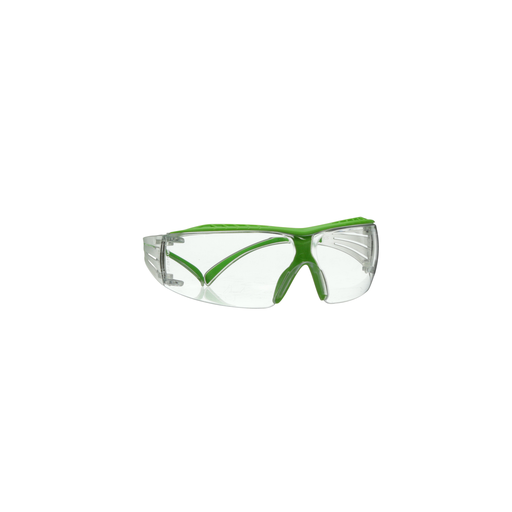 3M™ SecureFit™ 400 Series Safety Glasses SF401XSGAF-GRN, Hi-Vis GRN/Clear, Clear Scotchgard™ Anti-Fog/Anti-Scratch Lens, 20 ea/Case