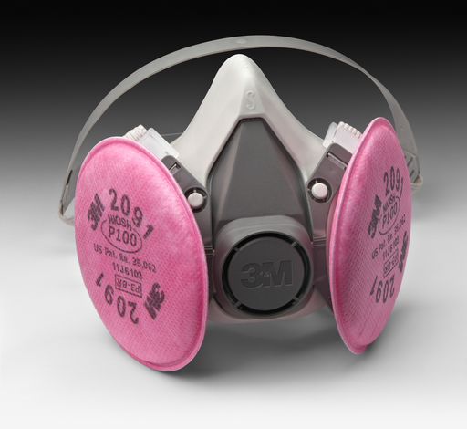 3Mâ„¢ Half Facepiece Reusable Respirator Assembly 6191/07001(AAD), P100, Small 24 EA/Case