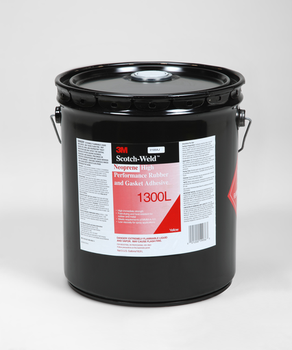 3Mâ„¢ Neoprene High Performance Rubber and Gasket Adhesive 1300L, Yellow, 5 Gallon Pour Spout Drum (Pail)
