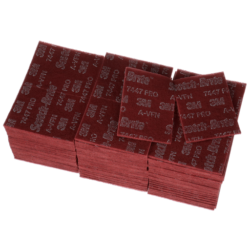 Scotch-Briteâ„¢ Hand Pad 7447B, HP-HP, A/O Very Fine, Maroon, 6 in x 9 in, 60 ea/Case, Bulk