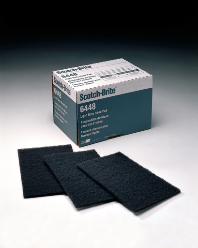 Scotch-Briteâ„¢ Light Duty Hand Pad 6448, 6 in x 9 in, 20/Carton, 3 Cartons/Case