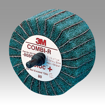 Scotch-Briteâ„¢ Rolocâ„¢+ Combi-R Wheel 80802, 2-1/2 in x 1-1/4 in 80 X-weight, 10 per case