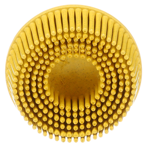 Scotch-Briteâ„¢ Rolocâ„¢ Bristle Disc, RD-ZB, 80, TR, Yellow, 2 in x 5/8 in, Tapered, 10/Carton, 40 ea/Case