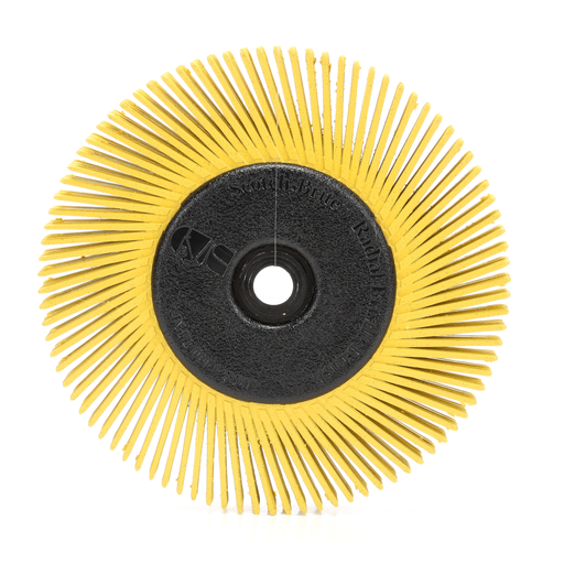 Scotch-Briteâ„¢ Radial Bristle Brush, 6 in x 1/2 in x 1 in 80 With Adapter, 5 ea/Case