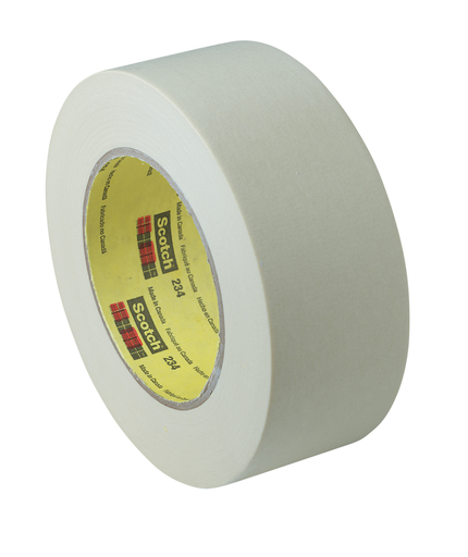 3M General Purpose Masking Tape 234, Tan, 48 mm x 55 m, 5.9 mil, 24 Roll/Case