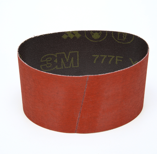 3M Cloth Belt 777F, P120 YF-weight, 3-1/2 in x 15-1/2 in, Fabri-lok, L-flex, 10/Pac, 50 ea/Case