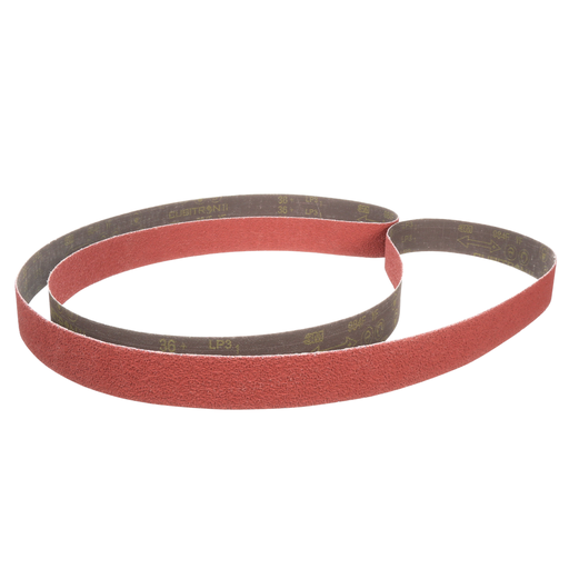 3M Cubitron II Cloth Belt 984F, 36+ YF-weight, 1/2 in x 18 in, Fabri-lok, Single-flex, 50/Pac, 200 ea/Case