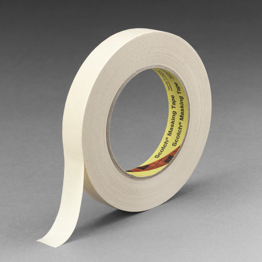 3M High Performance Masking Tape 232, Tan, 18 mm x 55 m, 6.3 mil, 48 Roll/Case