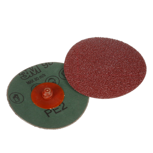 3M Cubitron II Roloc Fibre Disc 982C, 60+, TR, Red, 3 in, Die R300V, 50/Carton, 200 ea/Case