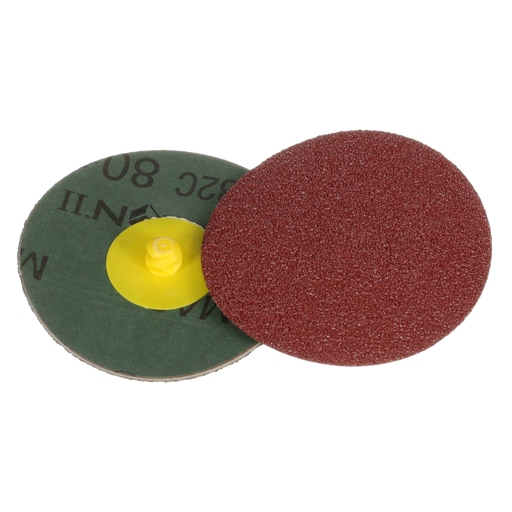 3M Cubitron II Roloc Fibre Disc 982C, 80+, TR, Red, 3 in, Die R300V, 50/Carton, 200 ea/Case