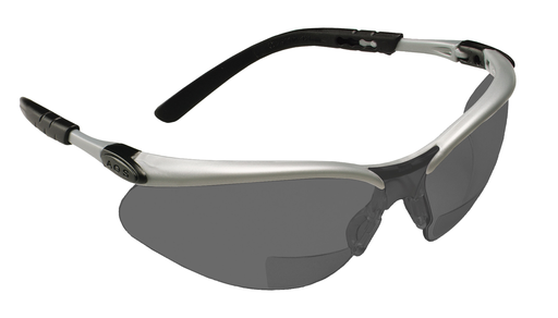 3M BX Reader Protective Eyewear 11378-00000-20, Grey Lens, Silver Frame, +2.0 Diopter, 20 ea/Case