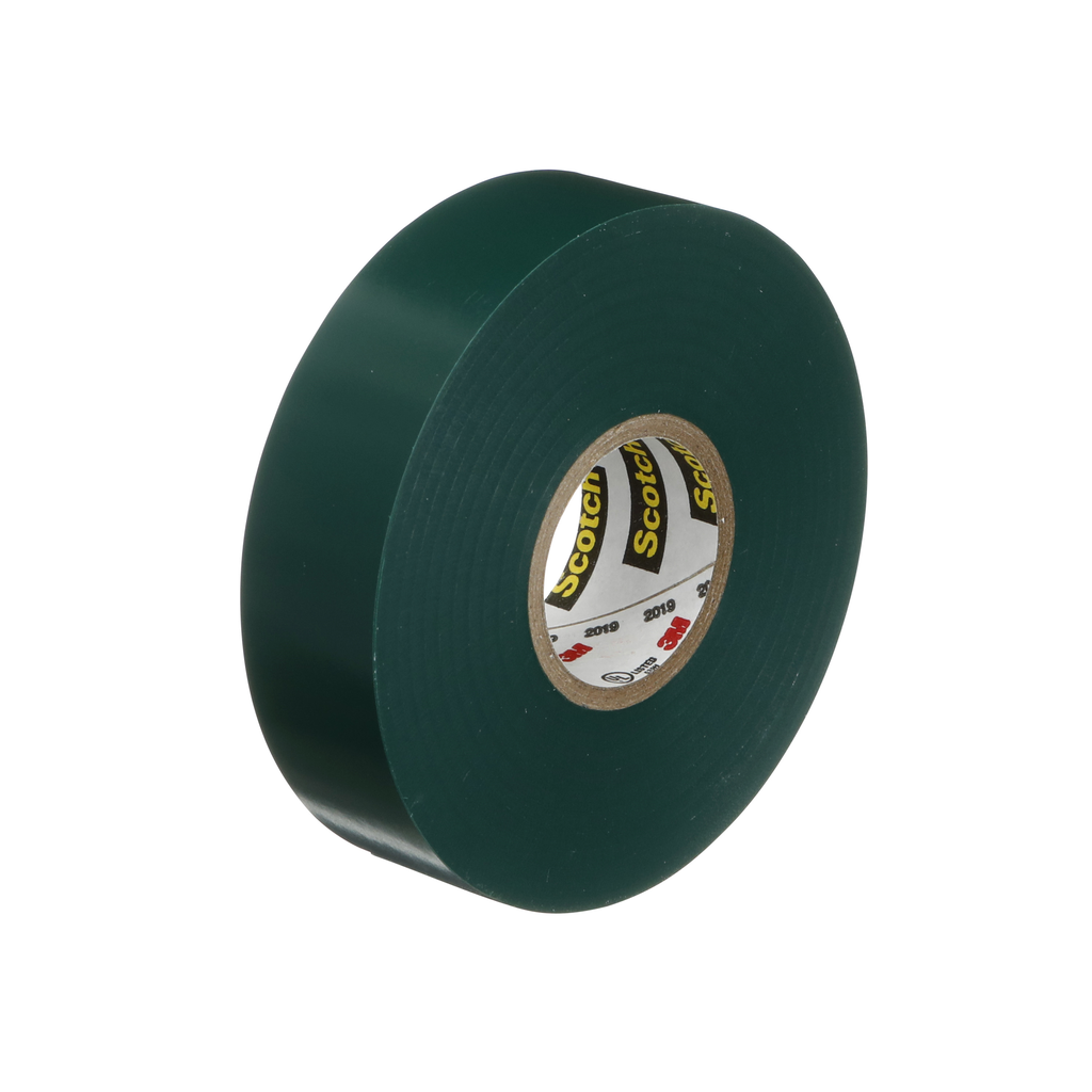Scotch Vinyl Color Coding Electrical Tape 35, 3/4 in x 66 ft, Green, 10