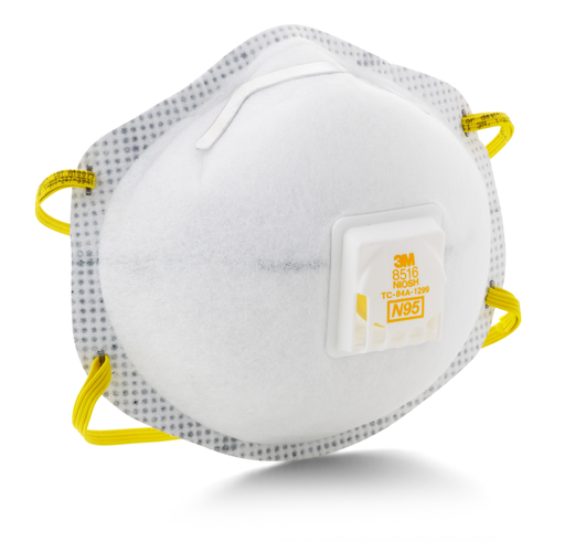 3M Particulate Respirator 8516, N95, with Nuisance Level Acid Gas Relief 80 EA/Case