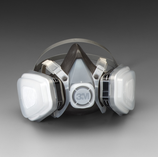 3M Half Facepiece Disposable Respirator Assembly 53P71, Organic Vapor/P95 Respiratory Protection, Large 12 EA/Case