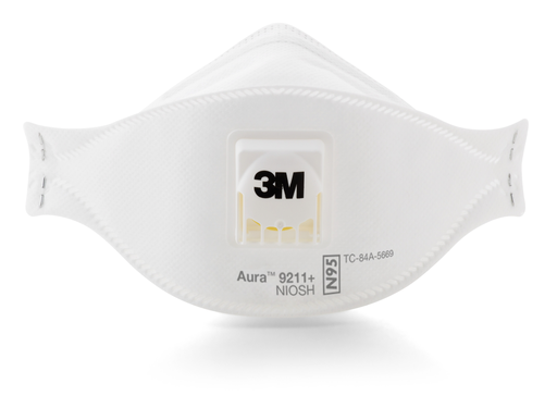 3M Aura Particulate Respirator 9211+/37193(AAD), N95 120 EA/Case