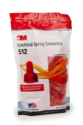 3M 512-POUCH 100/Pouch Red Spring Connector
