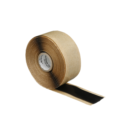 Scotch Rubber Mastic Tape 2228, 1 in x 10 ft, Black, 1 roll/carton, 12 rolls/Case