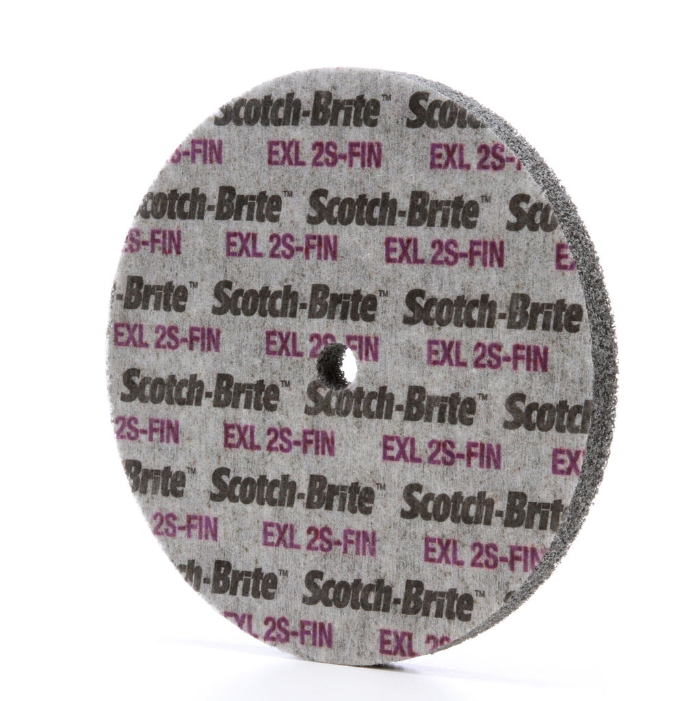 ScotchBrite EXL Unitized Wheel, XLUW, 2S Fine, 6 in x 1/2 in x 1/2 in
