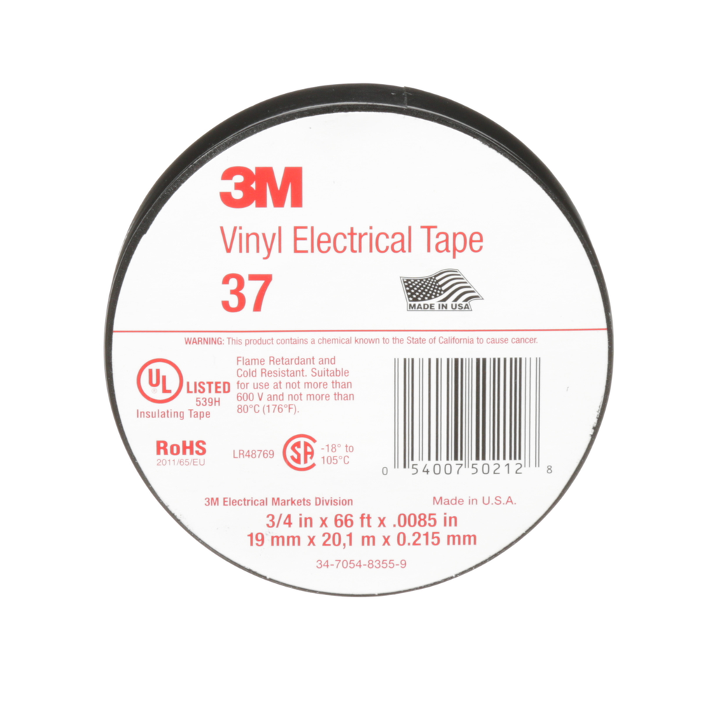 Product image for 3M 37-1-1/2X 66 Foot Vinyl Electrical Tape (7010397933)