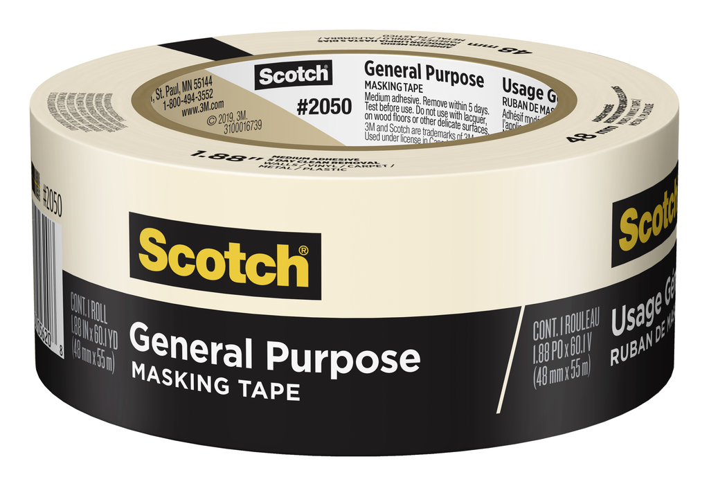 Product image for 3M 2050-48MP Scotch Painters' Masking Tape For Trim and Woodwork 1.88""x60y
