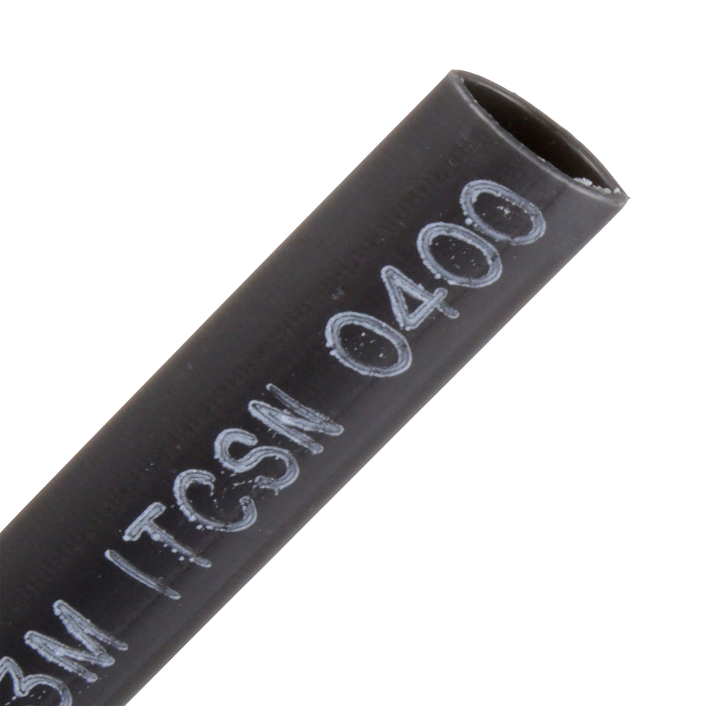 Product image for 3M ITCSN-0400-6"-Black-100 (7000132151) Heat Shrink Heavy-Wall Cable Sleeve, 12-6 AWG, Expanded/Recovered I.D. 0.40"/0.15", 6" Length, Black (100pcs/Case)