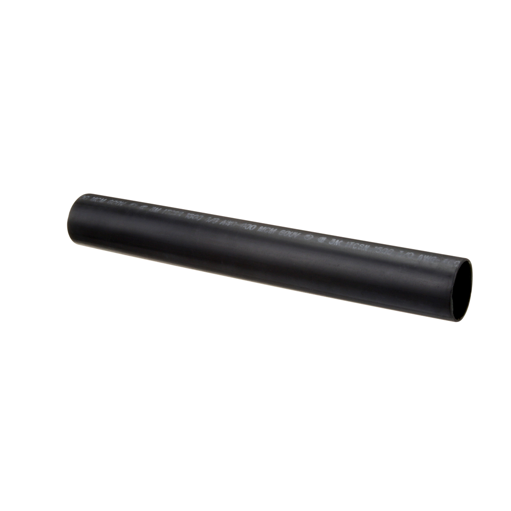Product image for 3M ITCSN-1500-12"-Black-10 (7000031475) Heat Shrink Heavy-Wall Cable Sleeve, 3/0 AWG-400 kcmil, Expanded/Recovered I.D. 1.50"/0.50", 12" Length, Black (10pcs/Case)