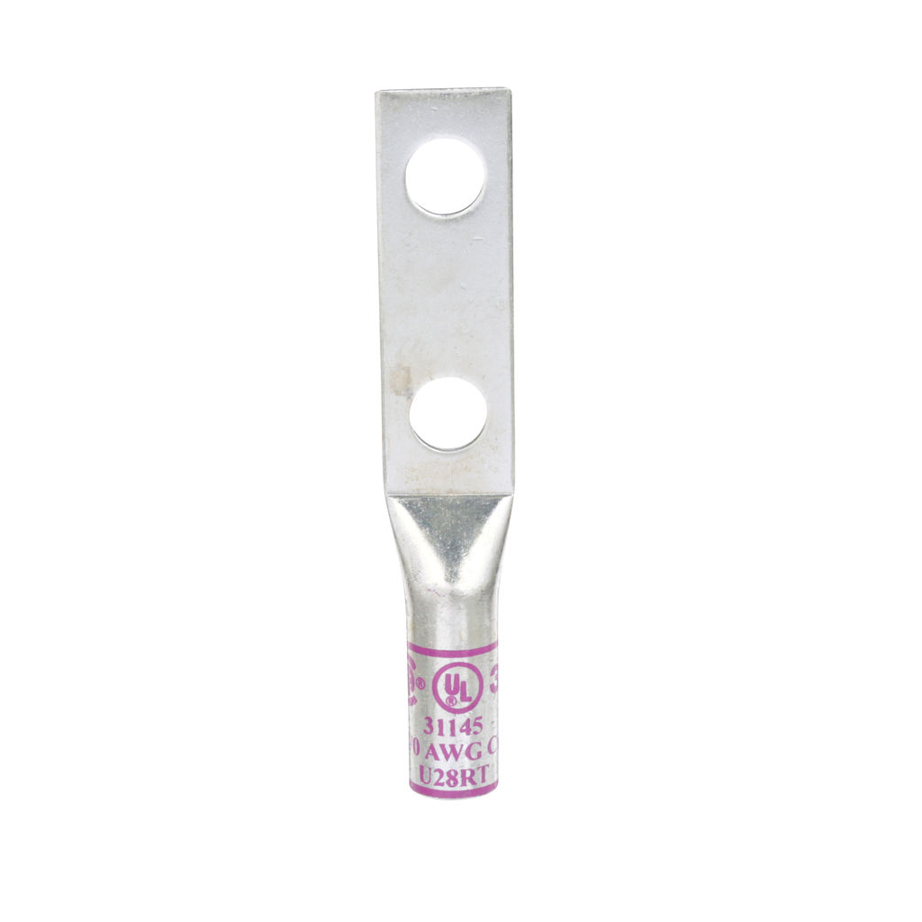 Product image for 3M 31145 Copper 2-Hole Long Barrel Lug (7000031406)