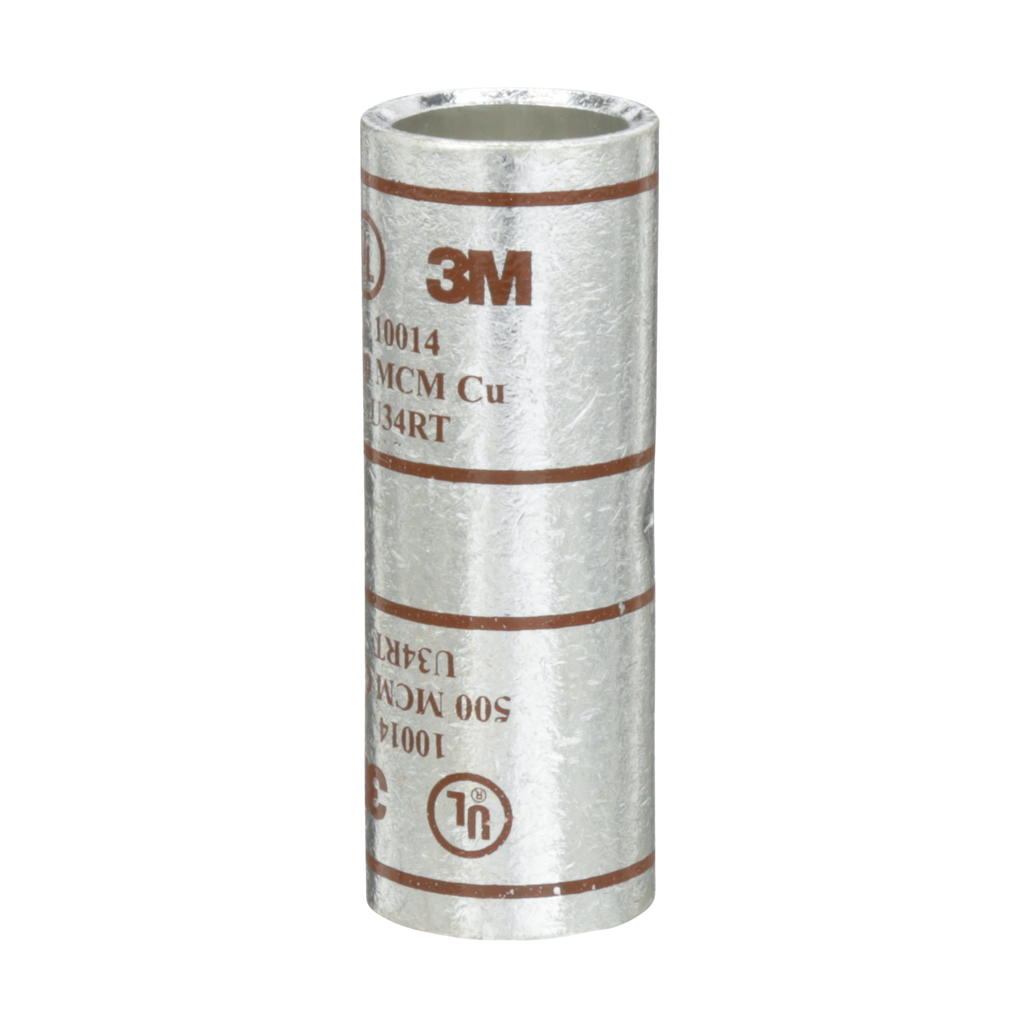 Product image for 3M 10014 Scotchlok™ Copper Standard Barrel Connector, up to 35 kV, 500 KCMIL, 3 EA/Case (7000031379)