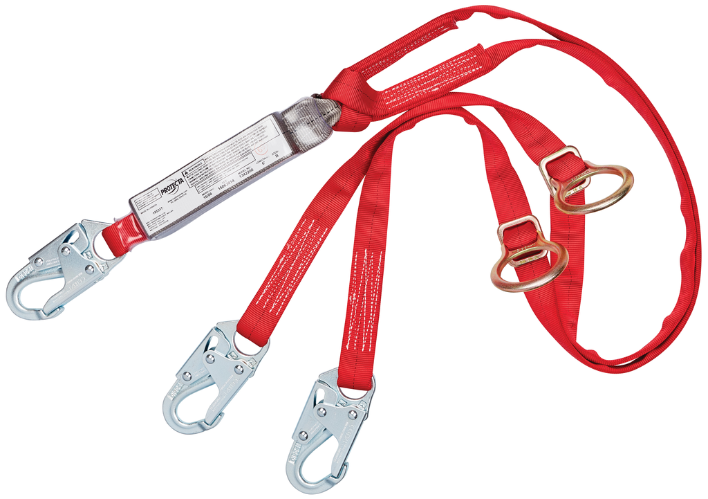 Product image for 3M 1342200 S/A PRO TIE B 100% 6FT PROTECTA PRO TIEBACK S/A 100% TIE OFF LANYARD 6FT WITH STANDARD SNAPS ON ENDS W/ FLOATING D RINGS