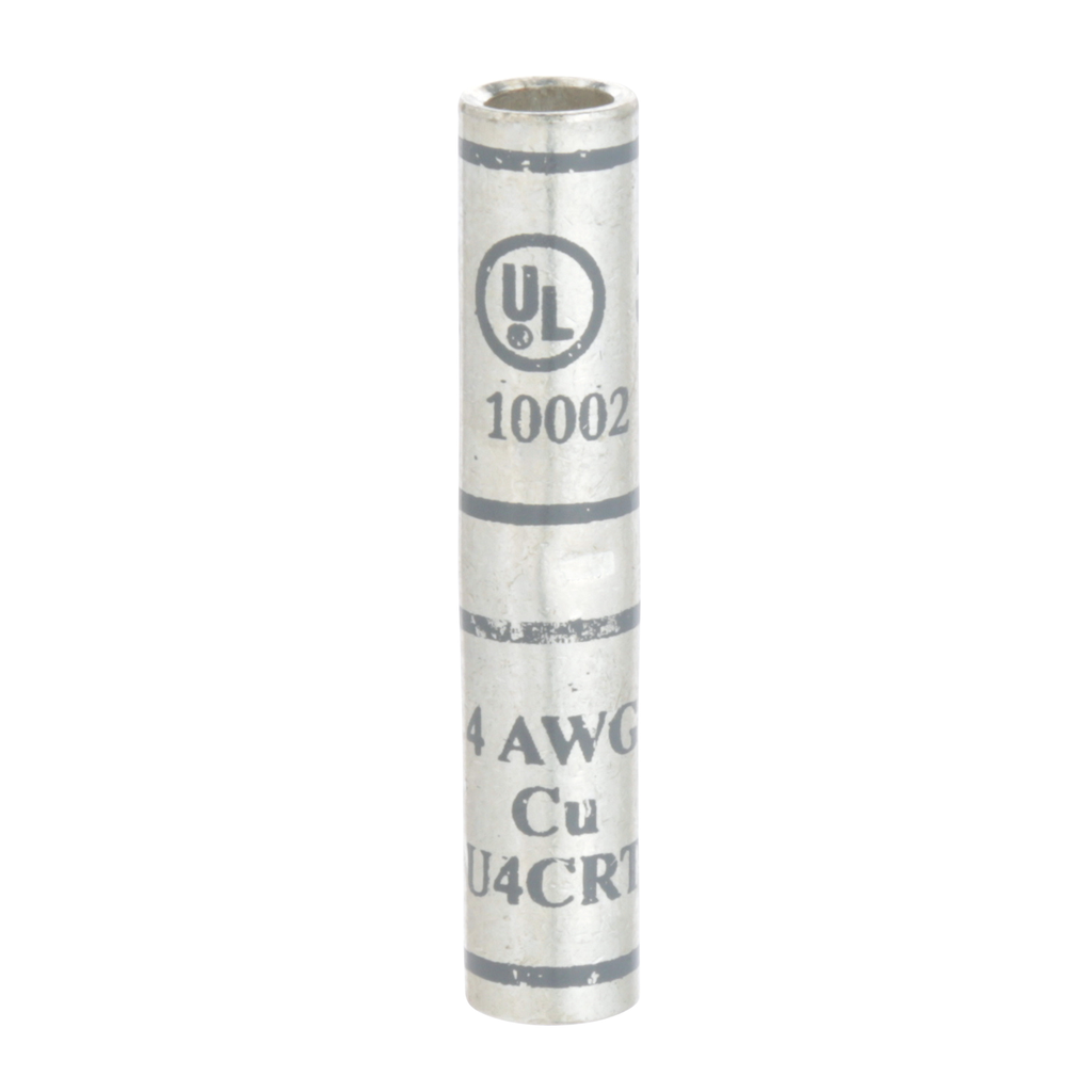 Product image for 3M 10002 Scotchlok™ Copper Standard Barrel Connector, up to 35 kV, 4 AWG, Gray, 50/Case (7000031369)