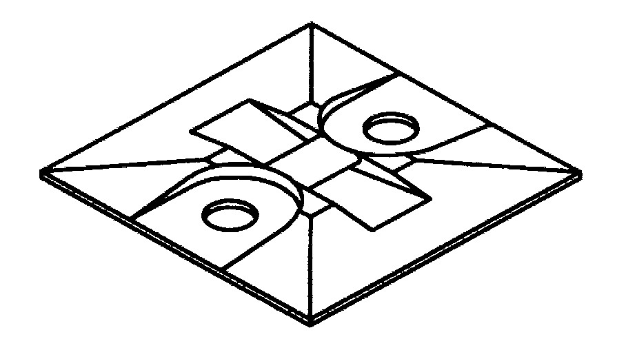 Product image for 3M CTB1X1BGA-C 1 x 1 Inch 100/Bag Beige Mounting Base