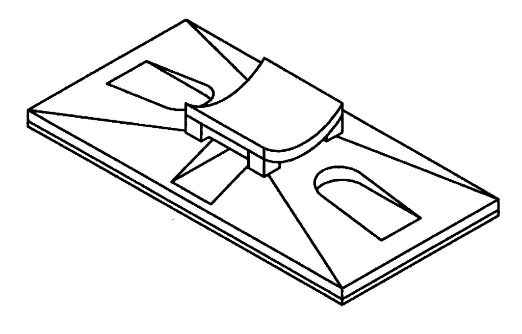 Product image for 3M CTB2X1BGA-C 2 x 1 Inch 100/Bag Beige Mounting Base
