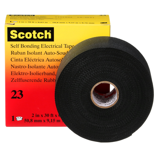 Mayer-DDS-Scotch® Rubber Splicing Tape 23, 2 in x 30 ft, Black, 1 roll/carton, 16 rolls/Case-1