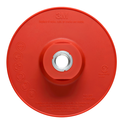 3M™ Disc Back-up Pad Ribbed, 88657, Extra Hard, Red, 7 in, One Piece, 10 ea/Case