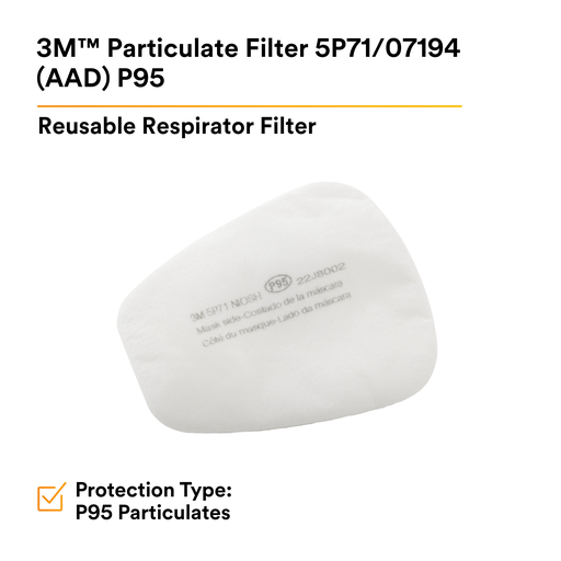 3M™ Particulate Filter 5P71/07194(AAD), P95 100 EA/Case