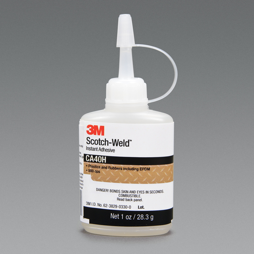 Product image for 3M CA-40H-1OZ Scotch-Weld™ Instant Adhesive CA40H, Clear, 1 fl oz, 12 Bottles/Case (7000000895)