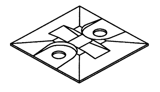 Product image for 3M CTB1X1BGA-C 1 x 1 Inch 100/Bag Beige Mounting Base