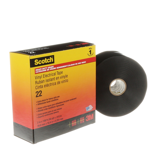 Product image for 3M 22-2x36YD (boxed) Heavy Duty Electric Tape (7000031346)