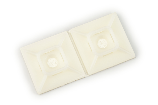 Mayer-DDS-3M™ Cable Tie Mounting Base CTB1X1NTA-C, 4-way Adhesive Mount, 500/Case-1