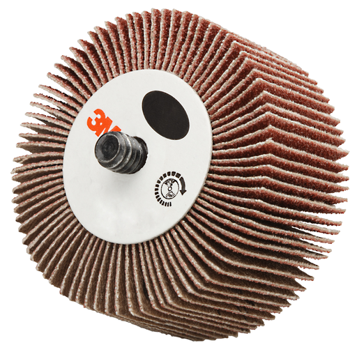 3M™ Flap Wheel 244D, 80 X-weight, Type 83, 1-1/2 in x 1 in x 1/4 in, 10 ea/Case
