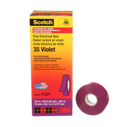 3M 35-3/4X66FT-VL #35 Scotch&#174; Vinyl Electrical Tape, Professional Grade, 7mil, 3/4" x 66ft - VIOLET (7000058437)