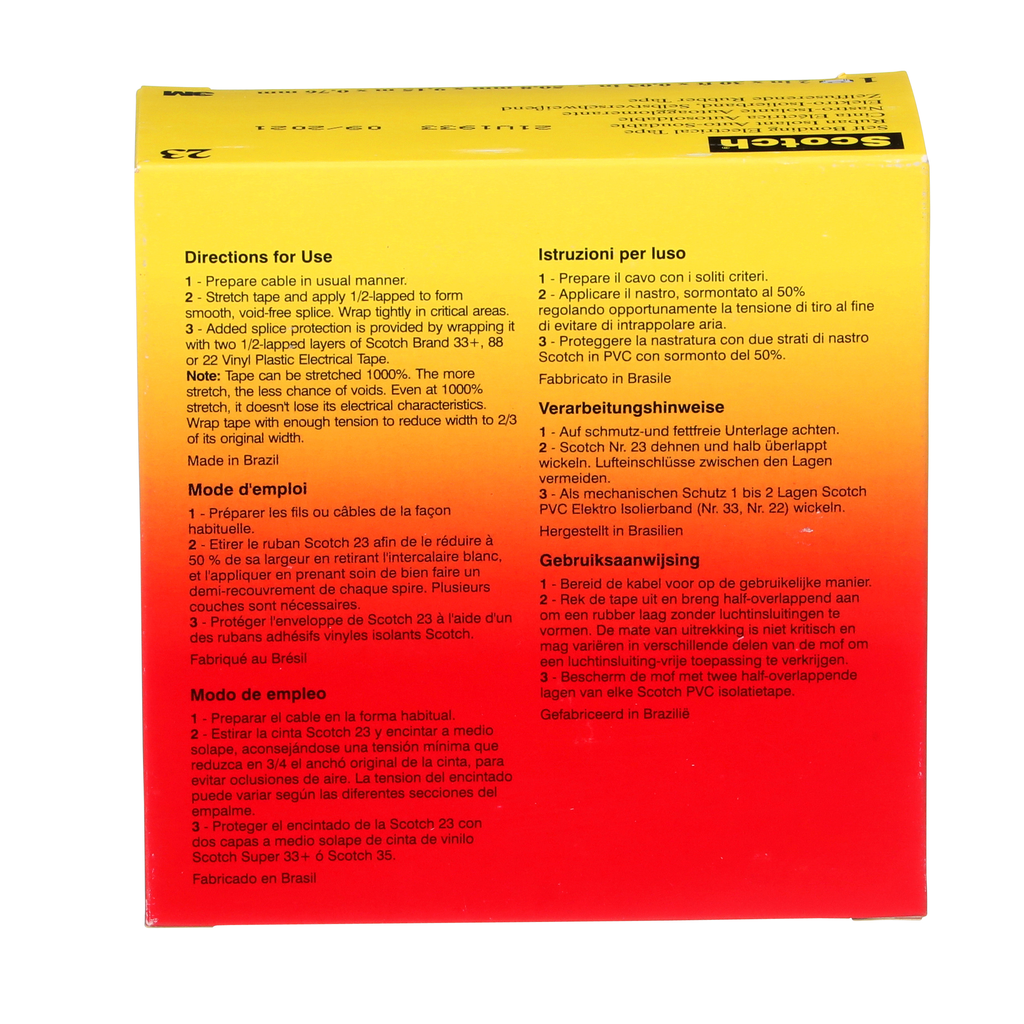 Mayer-DDS-Scotch® Rubber Splicing Tape 23, 2 in x 30 ft, Black, 1 roll/carton, 16 rolls/Case-2
